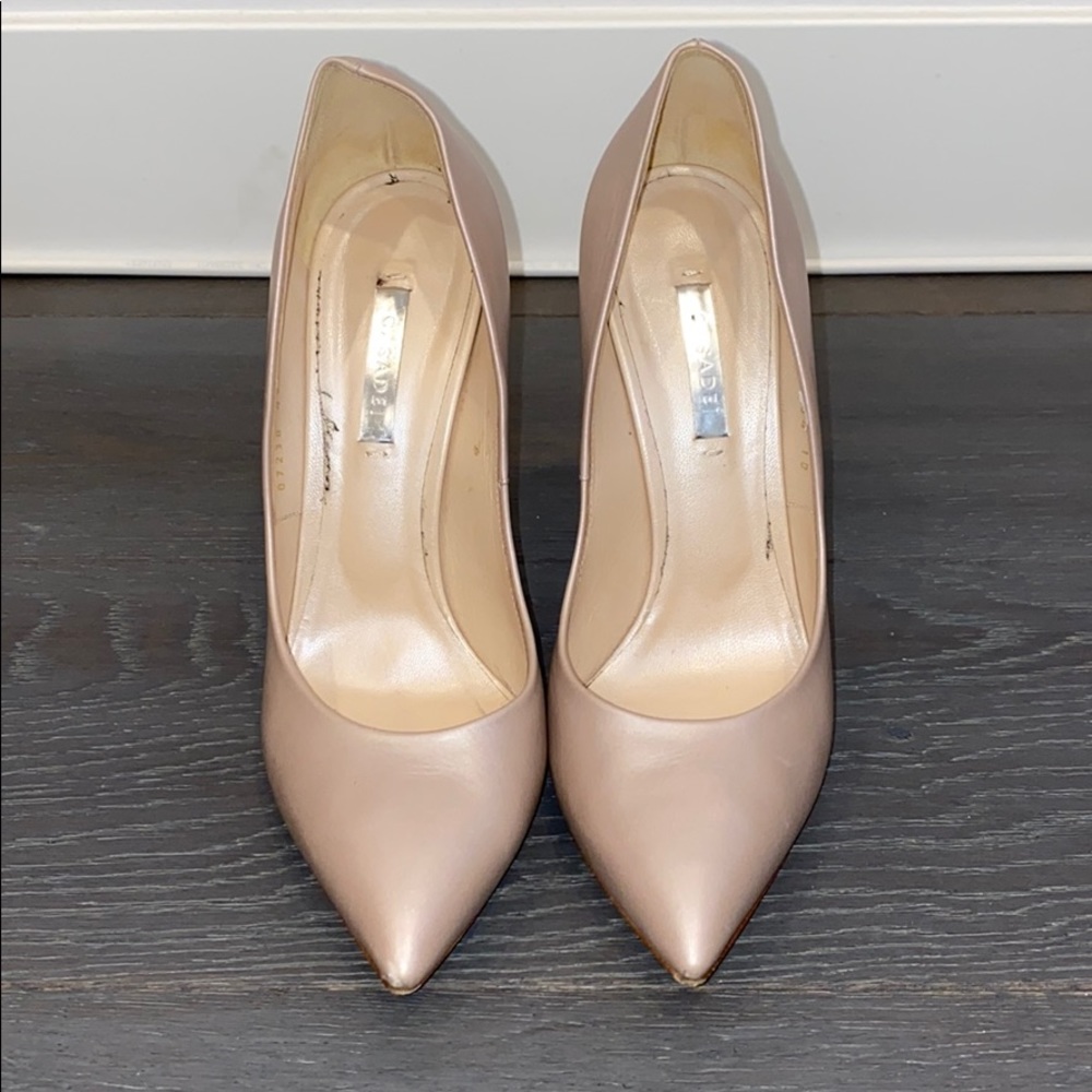 Casadei Nude Pearl Blade Pumps size 10